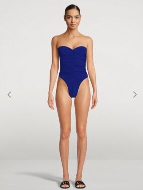 Norma Kamali Royal Blue Slinky Marissa Swim